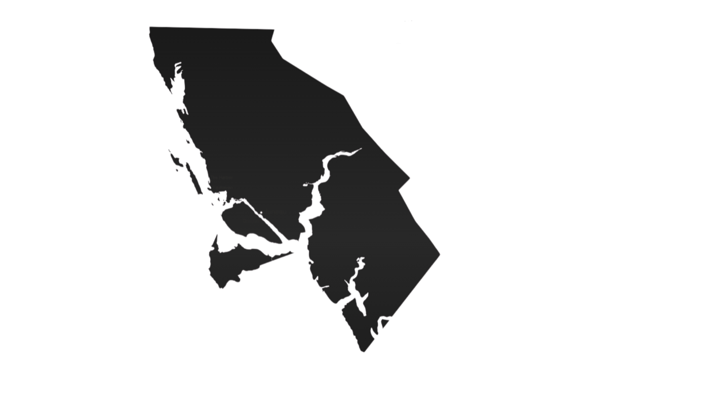 Outline map of the Juneau borough